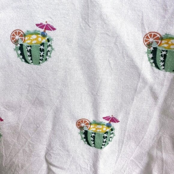 Rowdy Gentleman Cactus Cocktail Hawaiian Shirt XXL White Cruise Islands … - Picture 5 of 11